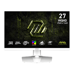 27" MSI MAG 274QRFW E20 monitor (IPS, 2560x1440, 200Hz, DP+2xHDMI, fehér)