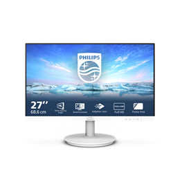 27" PHILIPS IPS monitor 271V8AW, 1920x1080, 16:9, 250cd/m2, 4ms, HDMI/VGA, hangszóró, fehér