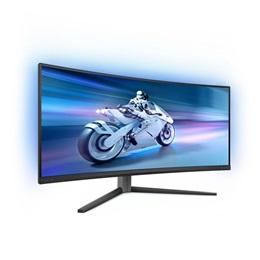 34" Philips EVNIA Ívelt OLED 34M2C6500/00 monitor (3440x1440, 21:9, 0,03ms, 2xHDMI+DP+4xUSB, áll. mag., Ambiglow)
