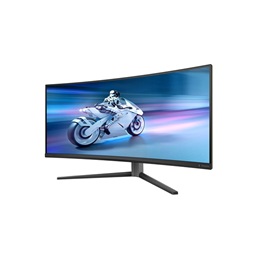 34" Philips EVNIA Ívelt OLED 34M2C6500/00 monitor (3440x1440, 21:9, 0,03ms, 2xHDMI+DP+4xUSB, áll. mag., Ambiglow)