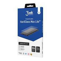 3MK HardGlass Max Lite képernyővédő üveg (3D, 0.3mm, 9H, prémium, fekete)