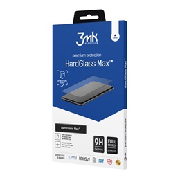 3MK HardGlass Max képernyővédő üveg (3D, tokbarát, extra karcálló, 0,3 mm, 9H, fekete)