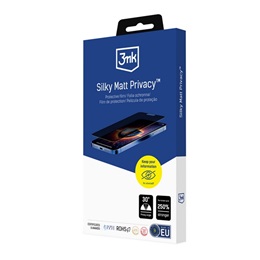 3MK Silky Matt Privacy képernyővédő fólia (matt, hidrogél öngyógyító, betekintés védelem, átlátszó)