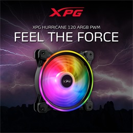 ADATA XPG Hurricane RGB rendszerhűtő ventilátor (120 mm, 700-1800 rpm, fekete)