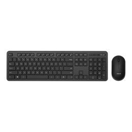 ASUS CW100 vezeték nélküli billentyűzet és egér készlet (HU, RF 2,4 GHz/USB, egér 800/1000/1600 DPI, fekete)