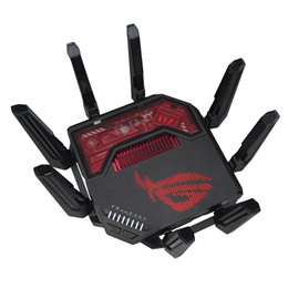 ASUS GT-BE19000 tri-band router (wi-fi 6/7, 19000 Mbps, 8 külső antenna, 1x10Gbps + 1x2.5Gbps WAN/LAN, 3x2.5Gbps + 1x1Gb