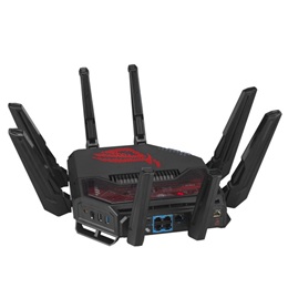 ASUS GT-BE19000 tri-band router (wi-fi 6/7, 19000 Mbps, 8 külső antenna, 1x10Gbps + 1x2.5Gbps WAN/LAN, 3x2.5Gbps + 1x1Gb