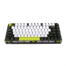 ASUS Jelly75 KD201 vezeték nélküli billentyűzet (Bluetooth 5,0, USB, RF 2,4 GHz, HU, zöld)