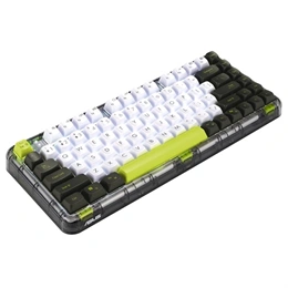 ASUS Jelly75 KD201 vezeték nélküli billentyűzet (Bluetooth 5,0, USB, RF 2,4 GHz, HU, zöld)