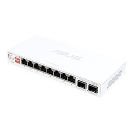 ASUS QG-U1080 switch (8 x 2,5 Gbps RJ45, 2 x 10G SFP+, nem menedzselhető, fehér)