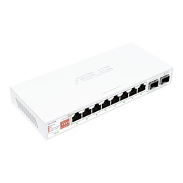 ASUS QG-U1080 switch (8 x 2,5 Gbps RJ45, 2 x 10G SFP+, nem menedzselhető, fehér)