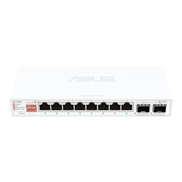 ASUS QG-U1080 switch (8 x 2,5 Gbps RJ45, 2 x 10G SFP+, nem menedzselhető, fehér)