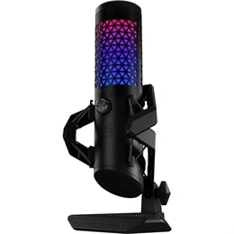 ASUS ROG Carnyx Gaming asztali mikrofon (25 mm kondenzátor, USB-A, kardioid, RGB, 192 kHz/24 bit, fekete)