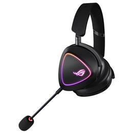 ASUS ROG Delta II vezeték nélküli fejhallgató (2.4GHz, USB-C, mikrofon, 50 mm, RGB, fekete)