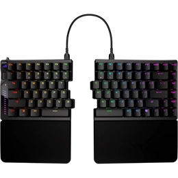 ASUS ROG Falcata Ace vezetékes és vezeték nélküli 75%-os mechanikus gamer billentyűzet (ROG HFX V2, USB, RF 2.4GHz, Blue