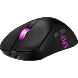ASUS ROG Keris II Origin vezeték nélküli optikai egér (Bluetooth 5.1, RF 2,4 GHz, USB Type-C, fekete)