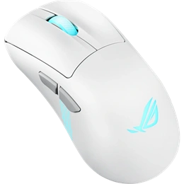 ASUS ROG Keris II Origin vezeték nélküli optikai egér (Bluetooth, RF 2,4 GHz, USB, fehér)