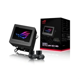 ASUS ROG RYUJIN III WB vízhűtő pumpa (3,5" LCD, Asetek 8. gen szivattyú, PWM, max 3600 RPM, <30 dBA, LGA1700, AM5, feket