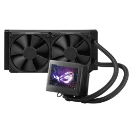 ASUS ROG Ryujin III 240 vízhűtés (3,5" LCD, 2x 120 mm, 450-2000 rpm, 29,7 dBA, PWM, Asetek szivattyú max. 3800 rpm, LGA