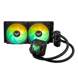 ASUS TUF Gaming LC II 240 vízhűtés (2x120 mm, PWM, max 2000 RPM, 29 dBA, ARGB, AURA Sync, fekete)