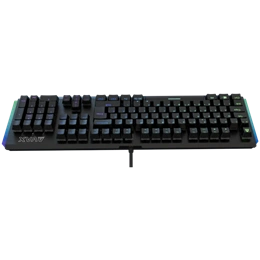 AVAX FS01 Full size vezetékes mechanikus gamer billentyűzet (magyar kiosztás, Outemu piros, RGB, USB Type-C, 1,8 m, feke