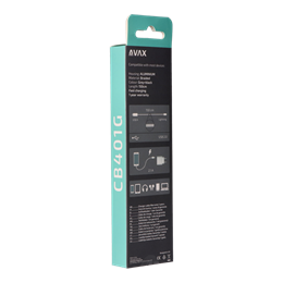 AVAX adat- és töltőkábel (USB-A / Lightning, 3A, 1,5 m, acélszürke)