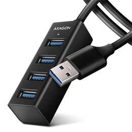 AXAGON HUE-M1AL SuperSpeed USB-A Mini Hub Black