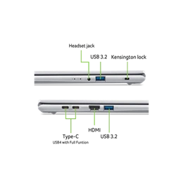 Acer Aspire GO AG15-72P-59ZN (15,6", Intel Core 5-120U, 16GB RAM, 512GB SSD, Windows 11 Home, ezüst)