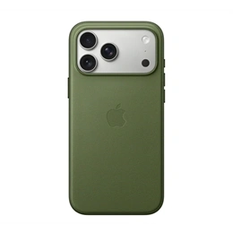 Apple iPhone TechWoven szilikon telefonvédő (szövet hátlap, MagSafe, prémium, zöld)