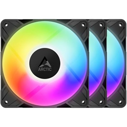 Arctic P12 Pro A-RGB PWM házhűtő ventilátor (120 mm, 600-3000 rpm, 3 db, fekete)
