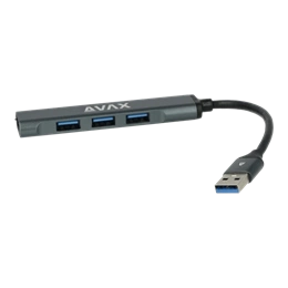 Avax HB600 CONNECT+ USB 3.0 hub (4xUSB 3.0, kompakt, fekete)