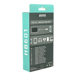 Avax HB601 CONNECT+ USB hub (Type-C, 4x USB 3.0, fekete)