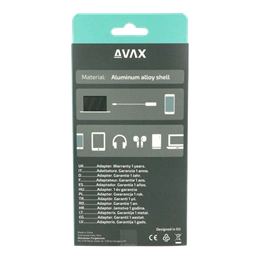 Avax HB601 CONNECT+ USB hub (Type-C, 4x USB 3.0, fekete)