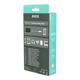 Avax HB601 CONNECT+ USB hub (Type-C, 4x USB 3.0, fekete)