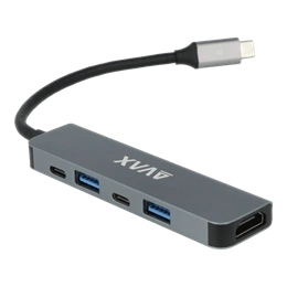 Avax HB611 Connect+ 5in1 Type-C hub (HDMI 4K/60Hz, Type-C bemenet, 2x USB 3.0, PD 100W)