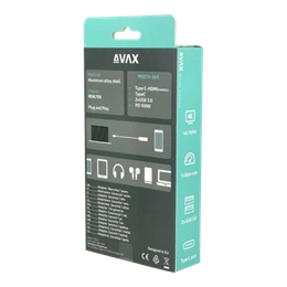 Avax HB611 Connect+ 5in1 Type-C hub (HDMI 4K/60Hz, Type-C bemenet, 2x USB 3.0, PD 100W)