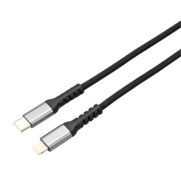 Avax USB-C - Lightning töltőkábel (C dugó / Lightning, 1,5 m, 27W, acélszürke)