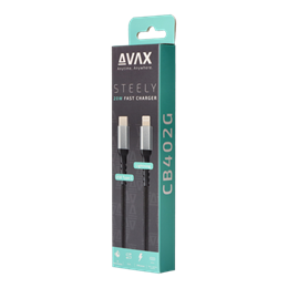 Avax USB-C - Lightning töltőkábel (C dugó / Lightning, 1,5 m, 27W, acélszürke)