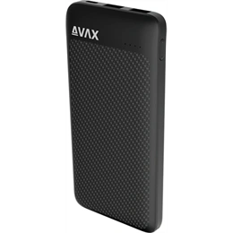 Avax pb120 lighty+ vésztöltő type-c aljzat (10000mah, 20w, pd gyorstöltő, 2x usb-a, fekete)