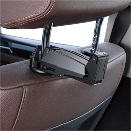Baseus Backseat autós tartó (fejtámlára rögzíthető, rugós rögzítés, 4–6,5", 64–90 mm, fekete)