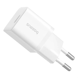Baseus GaN5 Mini 1C hálózati töltő type-c aljzat (25W, GaN5, PD gyorstöltő, prémium minőség, fehér)