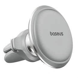 Baseus Magnetic autós tartó (szellőzőrácsra, 360°, mágneses, kábelrögzítő, 44×44×53 mm, 60 g, ezüst)