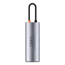 Baseus Metal Gleam 7in1 USB Type-C hub (1×HDMI 4K@30Hz, 2×USB-A 3.0, 1×USB-C PD 100 W, 1×USB-C adatport, SD, microSD, 17