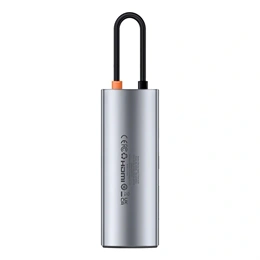 Baseus Metal Gleam Type-C hub 7in1 (1×HDMI 4K@60Hz, 3xUSB-A 3.0 (5 Gbps), 1xUSB-C PD 100W, SD, microSD, 17 cm kábel, szü