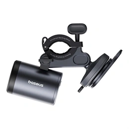 Baseus PrimeTrip kerékpáros telefontartó-lámpa (MagSafe-kompatibilis, kormányra 20–35mm, IP68, 3000mAh, 600lm, fekete)