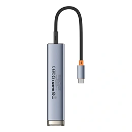 Baseus UltraJoy Hub Air type-c hub 5in1 (type-c dugó, 1×HDMI 4K@60Hz, 2×USB-A 3.0 5Gbps, 1×USB-C PD 100W, RJ45 1Gbps, 22
