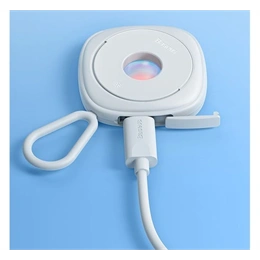 Baseus heyo rejtett kamera kereső (type-c kábel, zseblámpa, riasztó, infravörös, 60 mAh, 5 m hatótáv, medál, fehér)