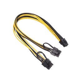 Blackbird PCI-E tápkábel (PCI-E 6 tűs aljzat / 2x8 tűs dugó, 30 cm)