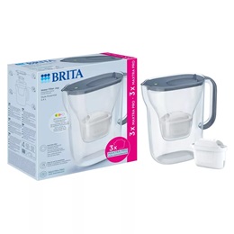 Brita Style Essential vízszűrő kancsó kezdőcsomag (szürkéskék, 2,4 L) +3 db PP Maxtra Pro szűrő patron