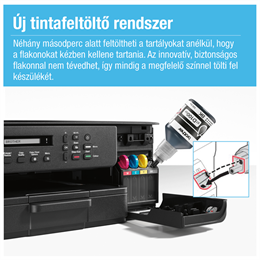 Brother DCP-T530W nyomtató (multifunkciós, színes, tintasugaras, duplex, A4, WiFi/USB, 16 lap/perc, 128MB)